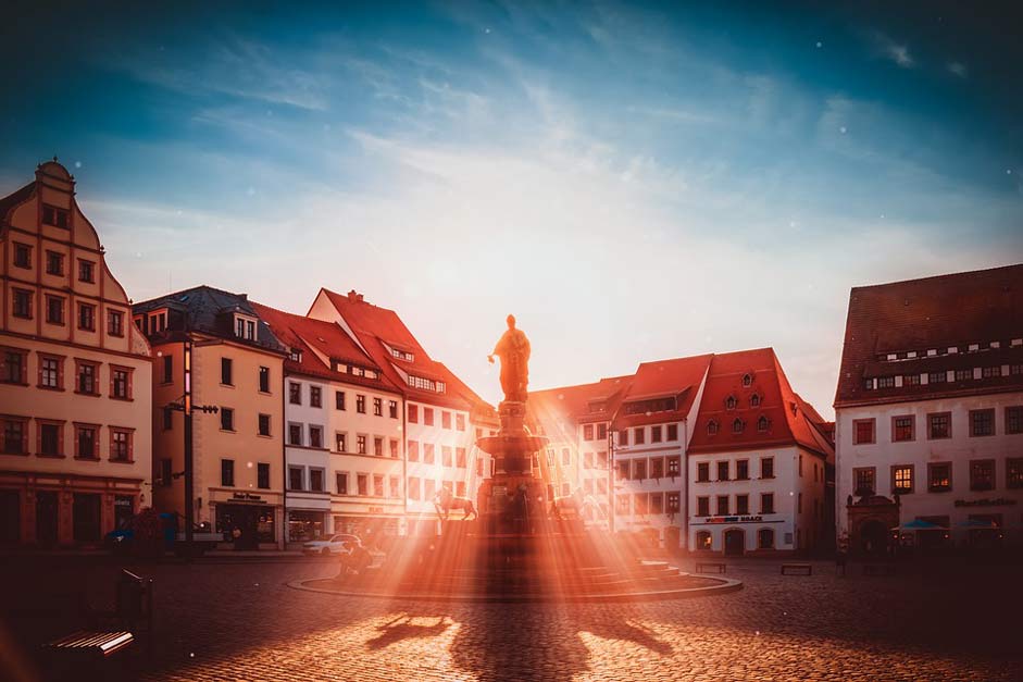 Otto Saxony Fountain Freiberg