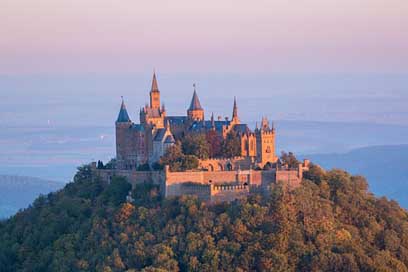 Castle Fortress Sunrise Hohenzollern Picture
