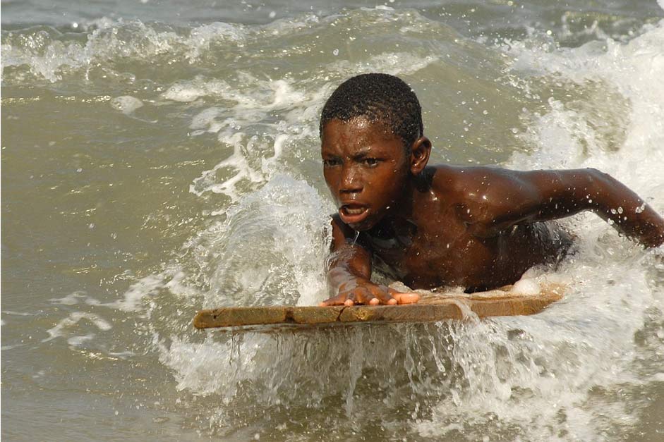 Surfer Sea Boy Ghana