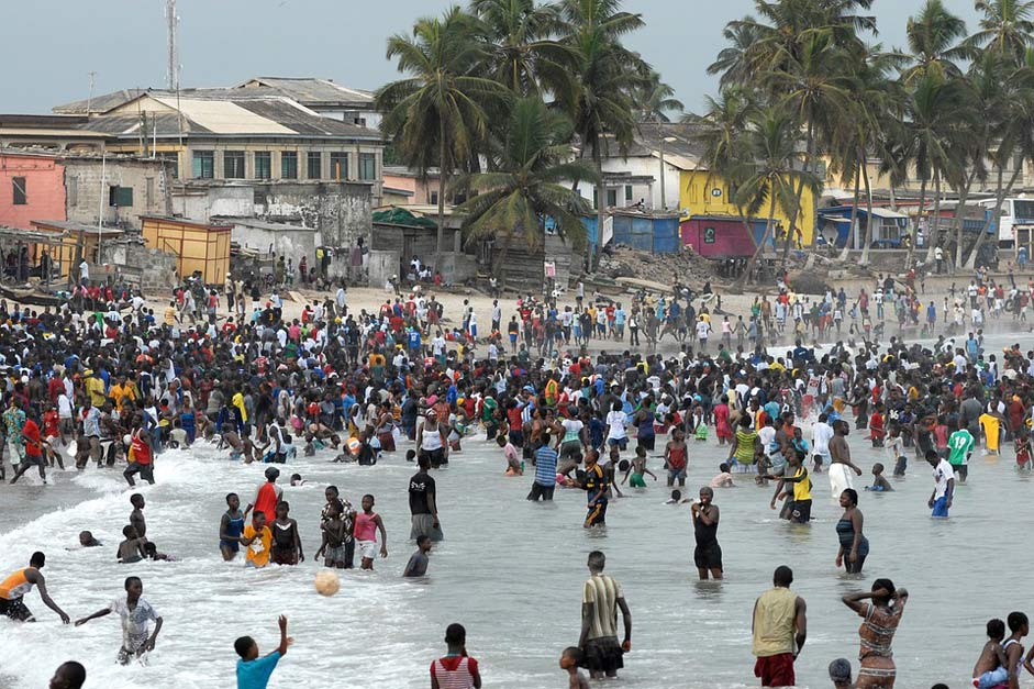 Fun-Bathing Beach Water Ghana