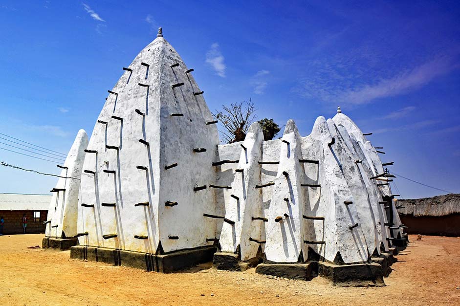 Adobe Mosque Ghana Lara-Banga