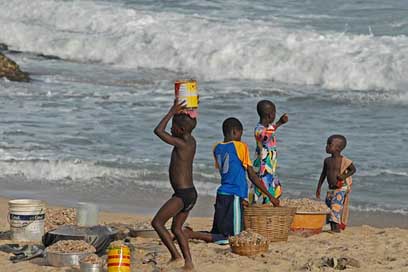 Ghana Sea Surf Children Picture