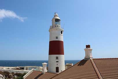 Lighthouse White Red Gibraltar Picture