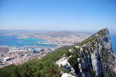 Gibraltar Panorama Aerial-View Rock Picture