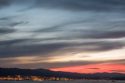 Sunset Boats Algeciras Gibraltar Picture