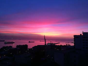 Sunset Sky Sea Gibraltar Picture