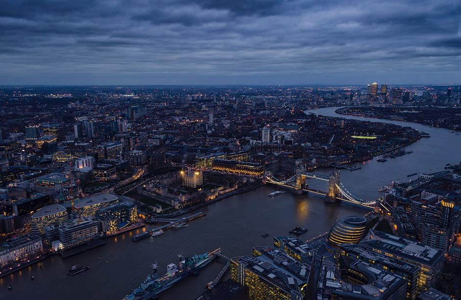 Gherkin Tower-Bridge Thames-River London