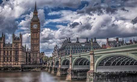 London Clouds Bridge Big-Bang Picture