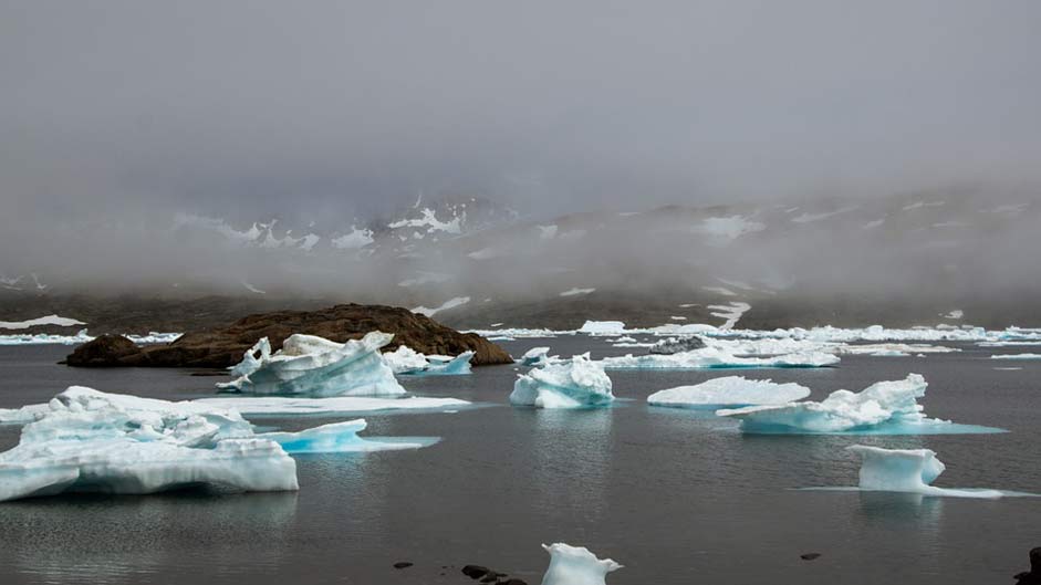 Sea Mountain Frozen Drift-Ice