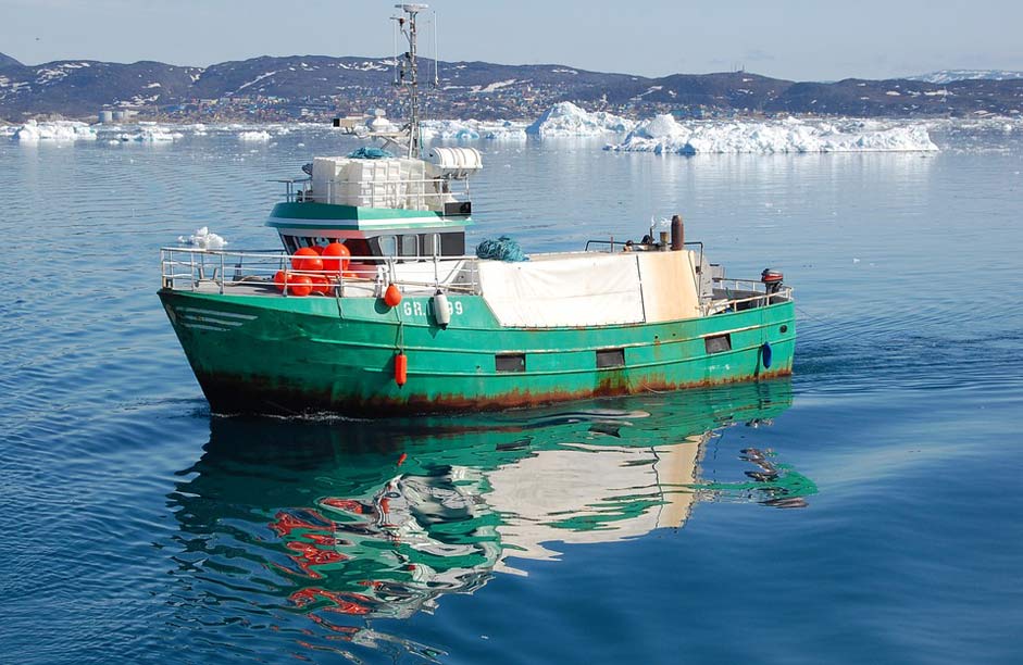 Ilulissat Reflection Floe Fishing-Boat