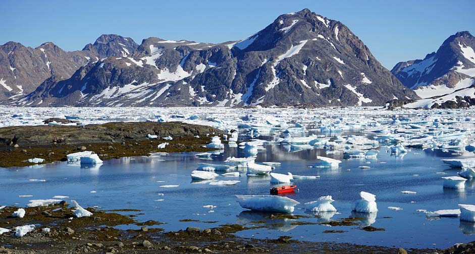 Arctic Greenland Fjord Icebergs