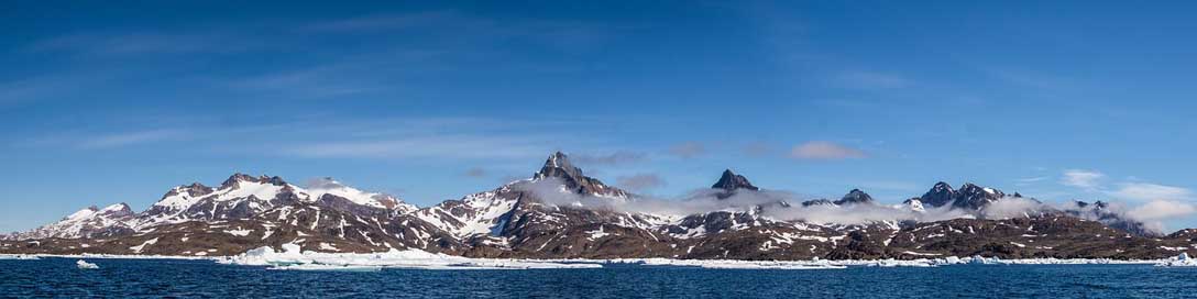 Panorama Mountain Frozen Drift-Ice Picture