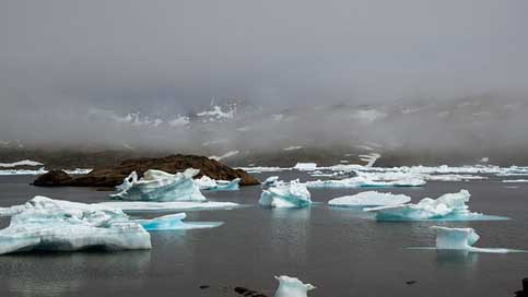 Drift-Ice Sea Mountain Frozen Picture