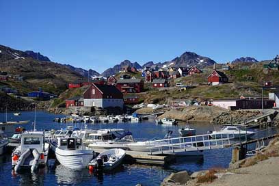 Greenland Pier Boats Port Picture