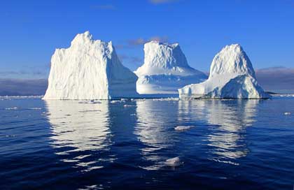 Iceberg Mirroring Sea Water Picture
