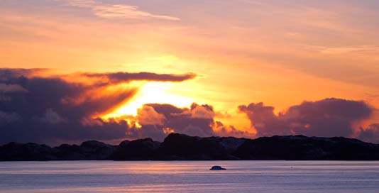 Sunset Water Greenland Ice Picture