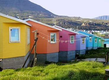 The-Freshly-Painted-Houses  Jakobshavn Greenland Picture