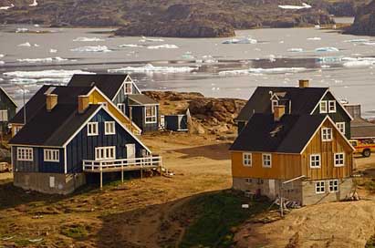 Houses Sea Village Colorful Picture