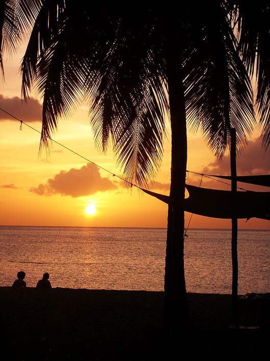 Sun Guadeloupe Beach Sunset