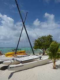 Guadeloupe Blue Beach Boat Picture