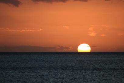 Sunset Guadeloupe Nature Sun Picture
