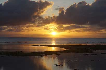 Glow Sea Sunset Beach Picture