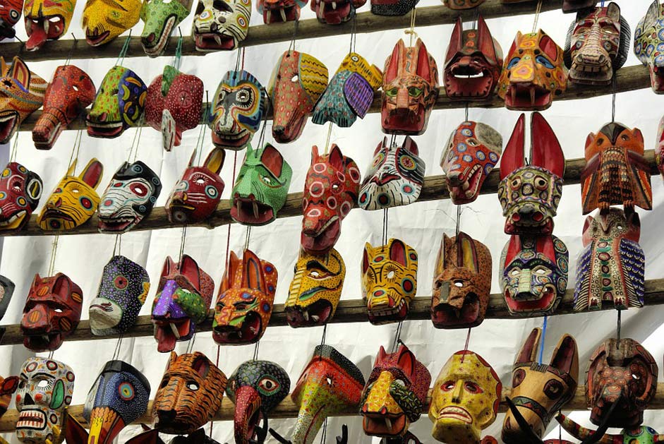 Typical Masks Market Guatemala