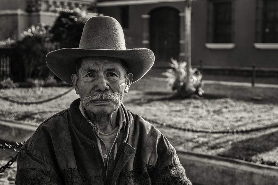 Black-And-White Man Guatemala People