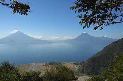 Guatemala Mountains Lake Landscape Picture