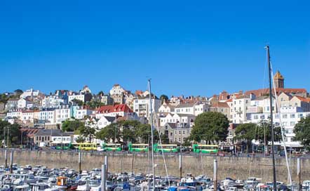 Guernsey City Houses Harbour Picture