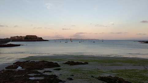 Guernsey Castle-Cornet Dusk Landscape Picture