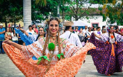 Happy Honduras Costa-Rica Dance Picture