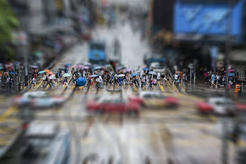 Big-City Human Hong-Kong Crowd