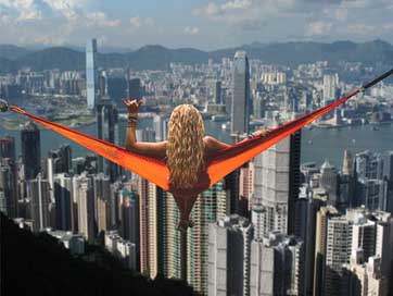 Hammock Relaxation Hong-Kong Girl Picture