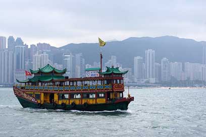 Hong-Kong City Ship Sea Picture