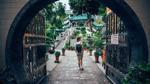 Hong-Kong Vacation Garden Temple Picture