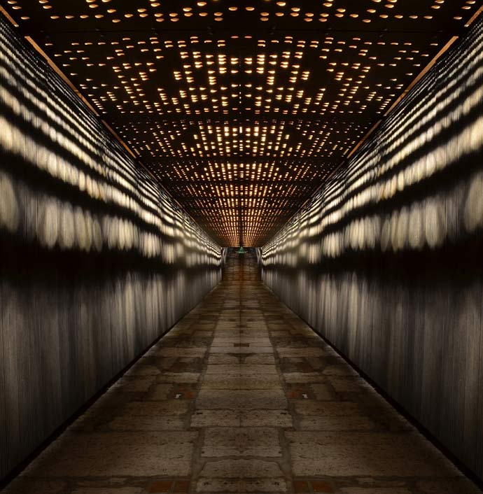 At-Night Lighting Budapest Tunnel