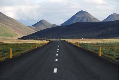 Street Iceland Lonely Road Picture