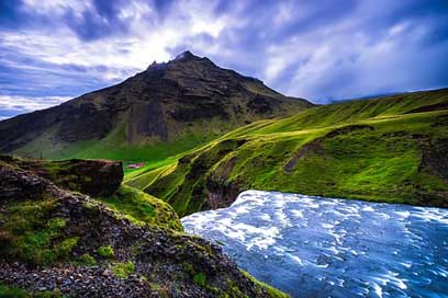 Iceland Clouds Sky Mountains Picture