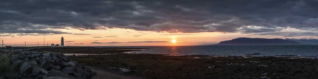Panorama Sky Iceland Sunset Picture