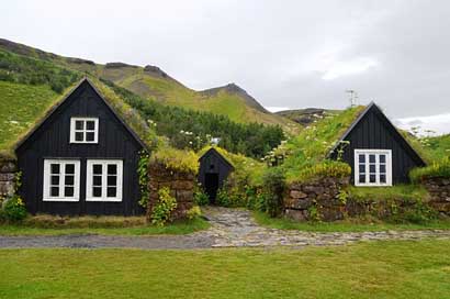 Skogar Grass-Roofs Iceland Museum Picture