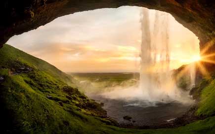 Iceland Stream Seljalandsfoss Waterfall Picture