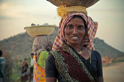 Woman Basket Head Carrying Picture