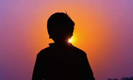 Sunset Travel India Boy Picture