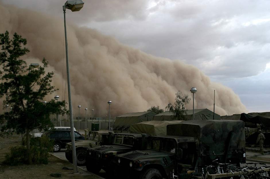 Forward Desert Military-Camp Sandstorm