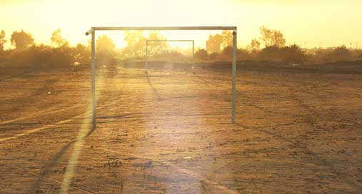 Empty Field Football Goals Picture