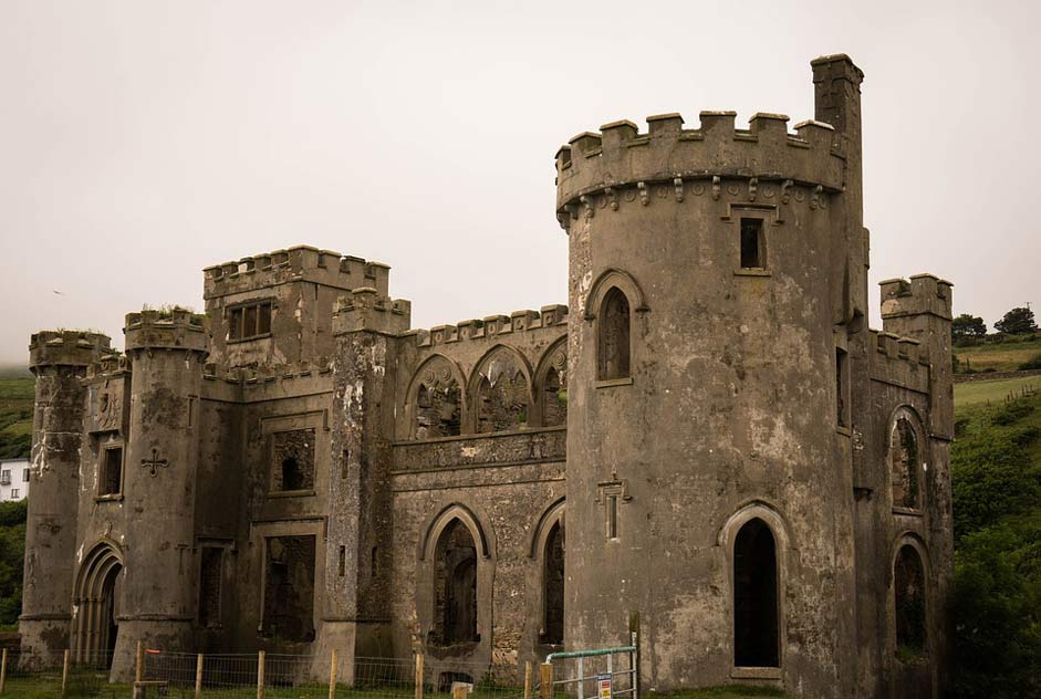 Historically Middle-Ages Ruin Castle