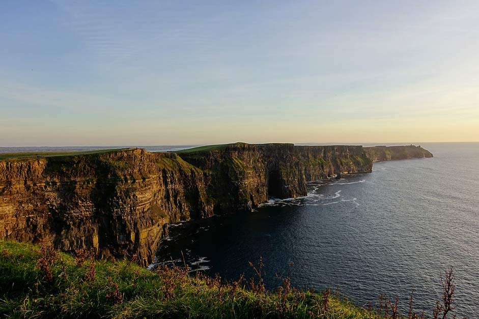 Sunset Ireland Sea Cliffs