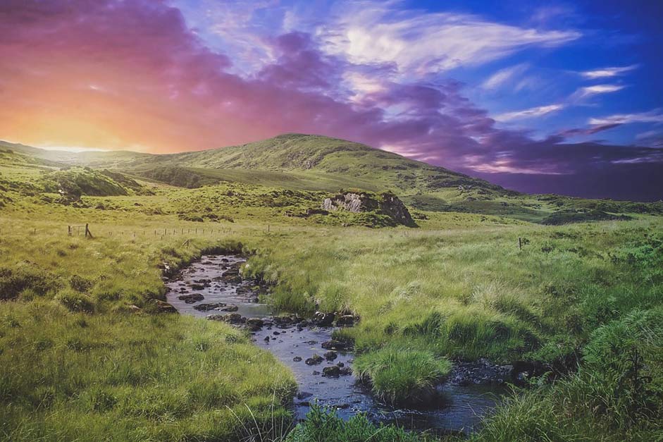 Landscape Ireland Twilight Evening