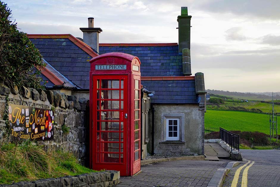 Red Red-Cabin Phone-Box Ireland